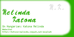 melinda katona business card